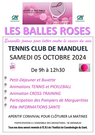 Affiche Balles roses 2024 Blanc V3 panneau