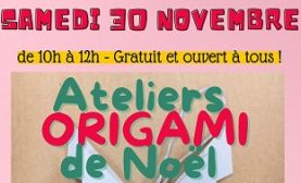 Atelier Origami de Noël -  30 novembre 2024