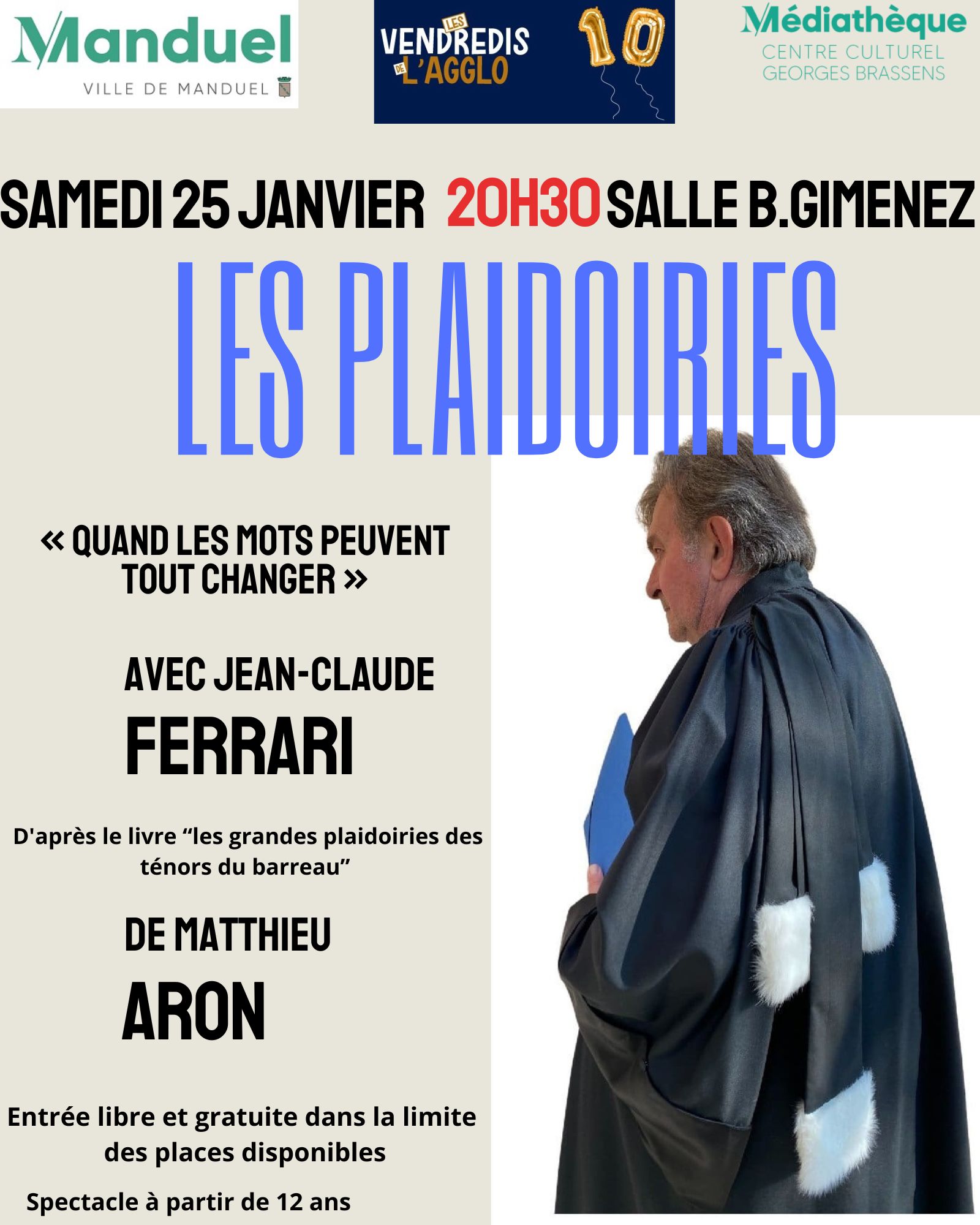 Les Plaidoiries affiche 25 janvier 2025