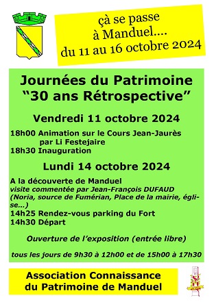 Affiche Journées du Patrimoine 2024 panneau