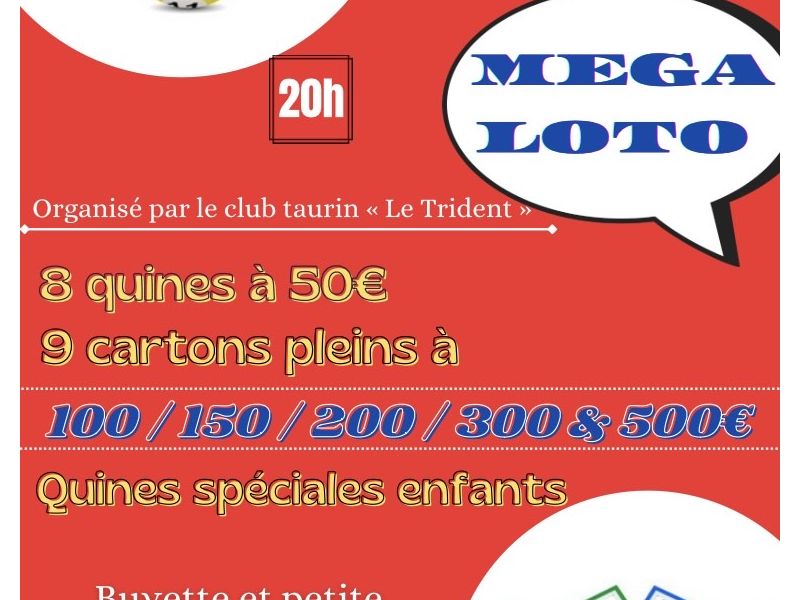 Méga loto - Club taurin le Trident